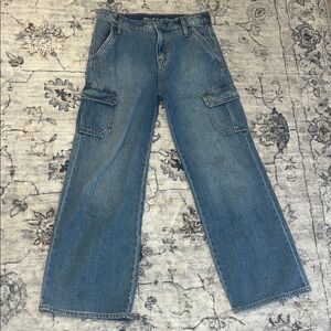 Old Navy Youth high waisted wide leg Cargo Jeans